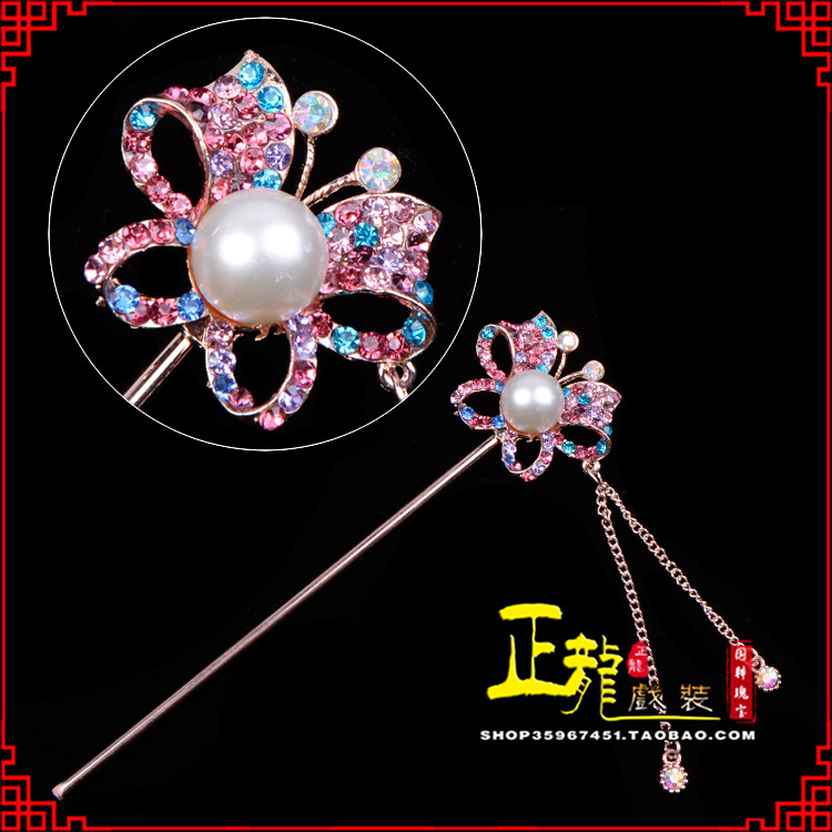 贵港花旦小姐青衣头饰簪子 蝴蝶发簪