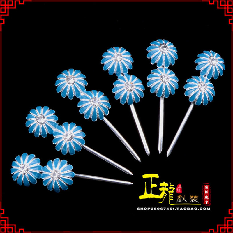 贵港头面泡子旦角化妆头饰 仿点绸泡子