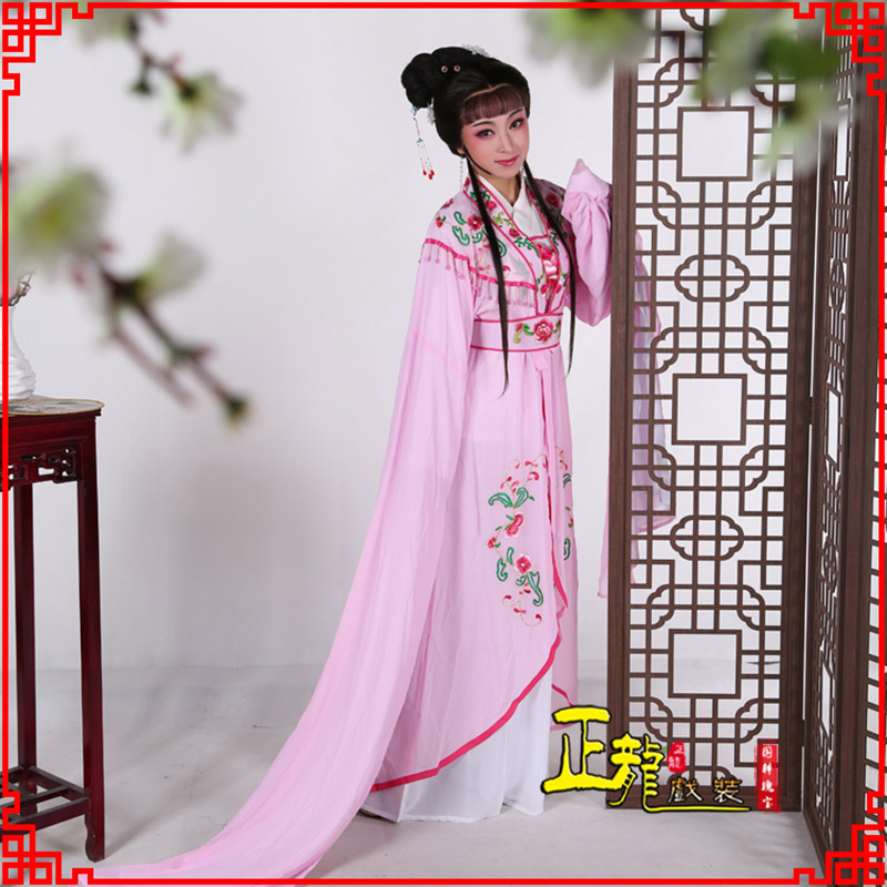 贵港花旦黄梅戏服古装戏服水袖戏剧假云肩长披